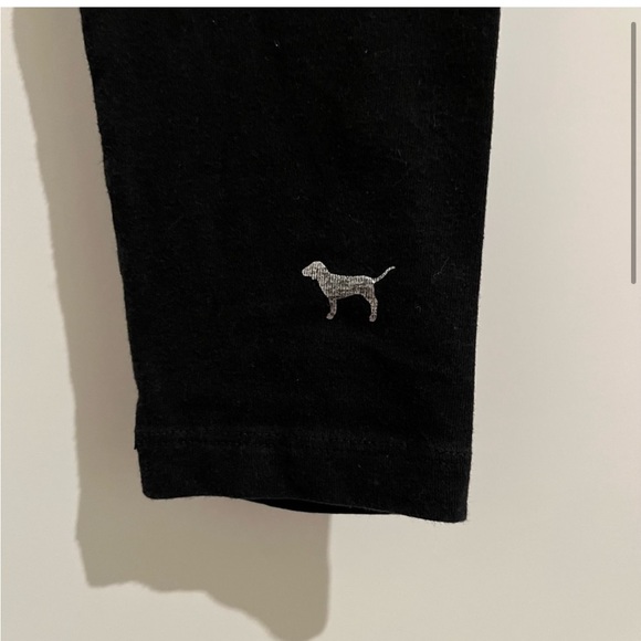 Pink Victoria's Secret fold over sequins yoga leggings size extra small - XS - Picture 3 of 6